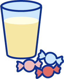 ブドウ糖を多く含む飲料、砂糖など