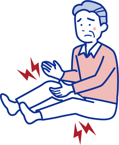 じっとしていてもひどく痛む