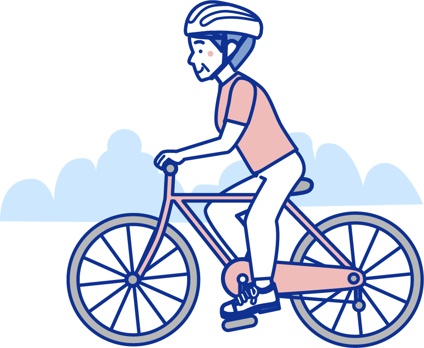 サイクリングのイラスト