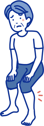 足のむくみがある