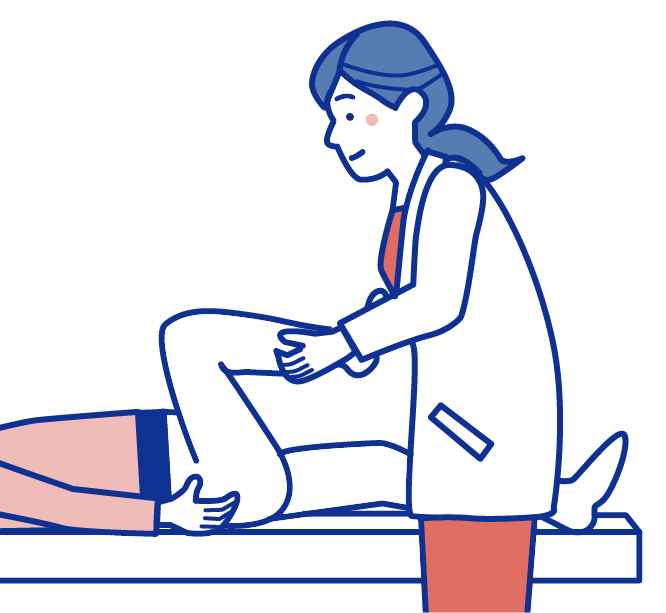 触診をする様子