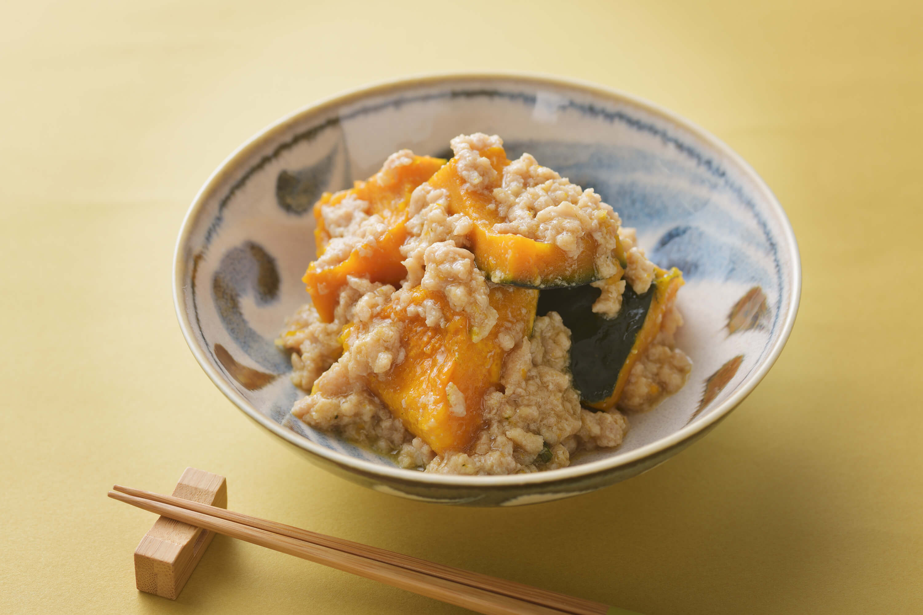 電子レンジで かぼちゃのそぼろあん